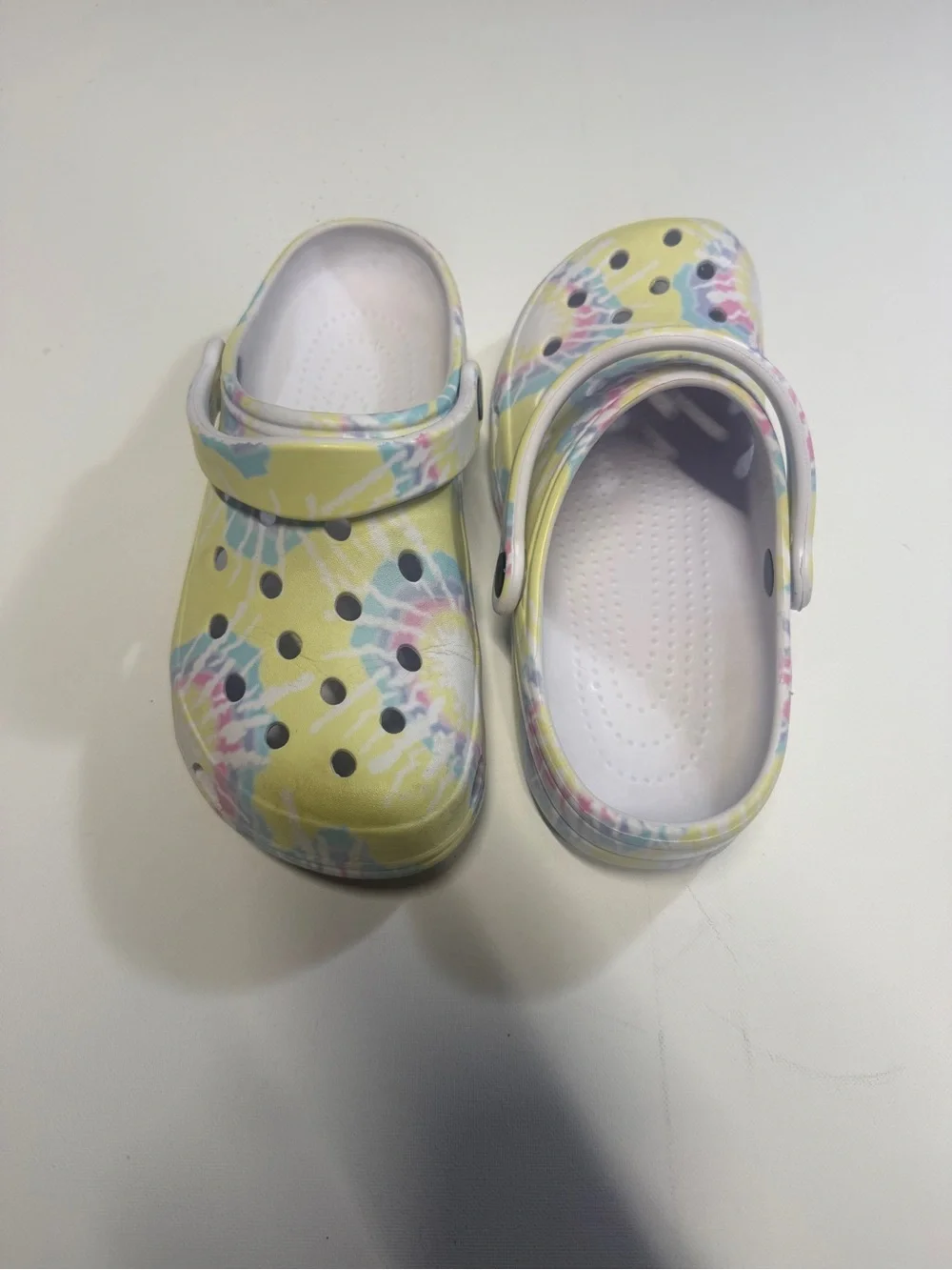 Time and Tru Tie-Dye Clog Sandals - Yellow Multicolor - Picture 2 of 9